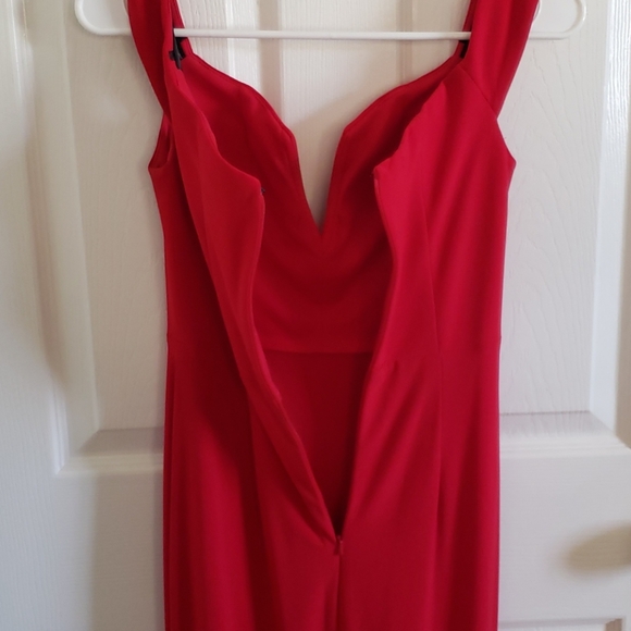Macy's Dresses Red Ball Gown W Slit Poshmark